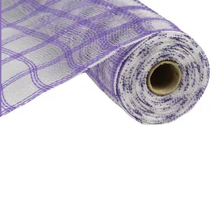 10.5" Purple Faux Jute Check Mesh RY830623