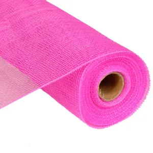 10" Hot Pink Deco Poly Mesh RE130211