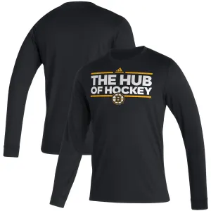 adidas Boston Bruins Dassler AEROREADY Creator Men's Black Long Sleeve T-Shirt