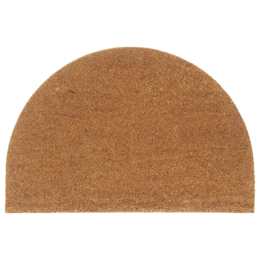 Door Mat Natural Half Round 60x90 cm Tufted Coir