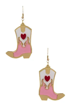 TEEK - Acrylic Cowboy Boots Earrings