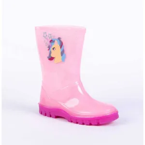 Woodstock Kids Unicorn Wellington Boots - Pink